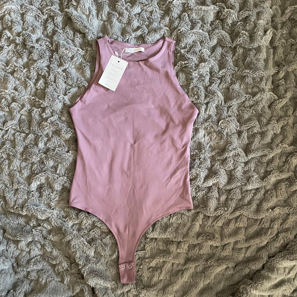 REORIA Women’s Sexy Sleeveless Racer Back Halter Neck Bodysuit Tank